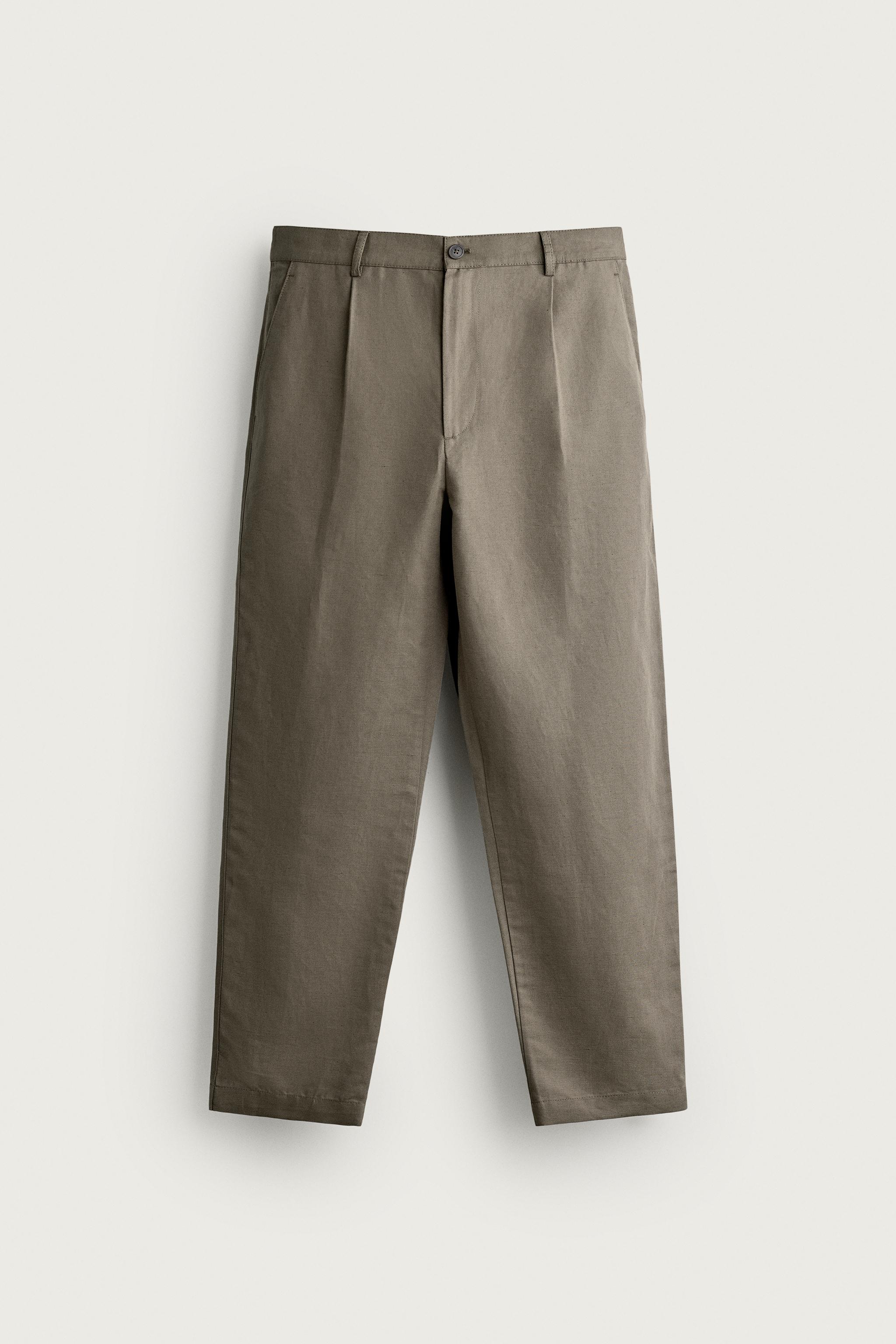 PANTALON COUPE DÉCONTRACTÉE COTON ET LIN